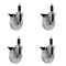Service Caster 5'' Nylon Swivel 1-1/8'' Expanding Stem Caster Set with Brake, 4PK SCC-EX20S514-NYS-PLB-118-4 - alternate 1